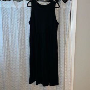 Casual Black Jersey Tank Dress